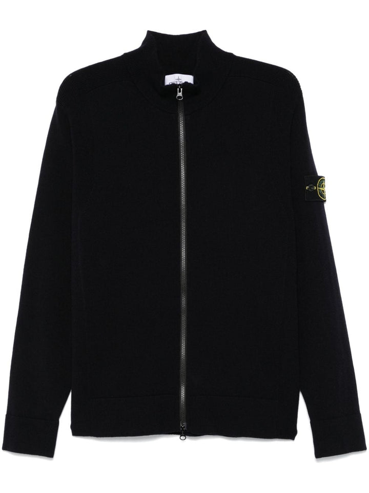 Stone Island - Cardigan zippé en laine bleu - Lothaire