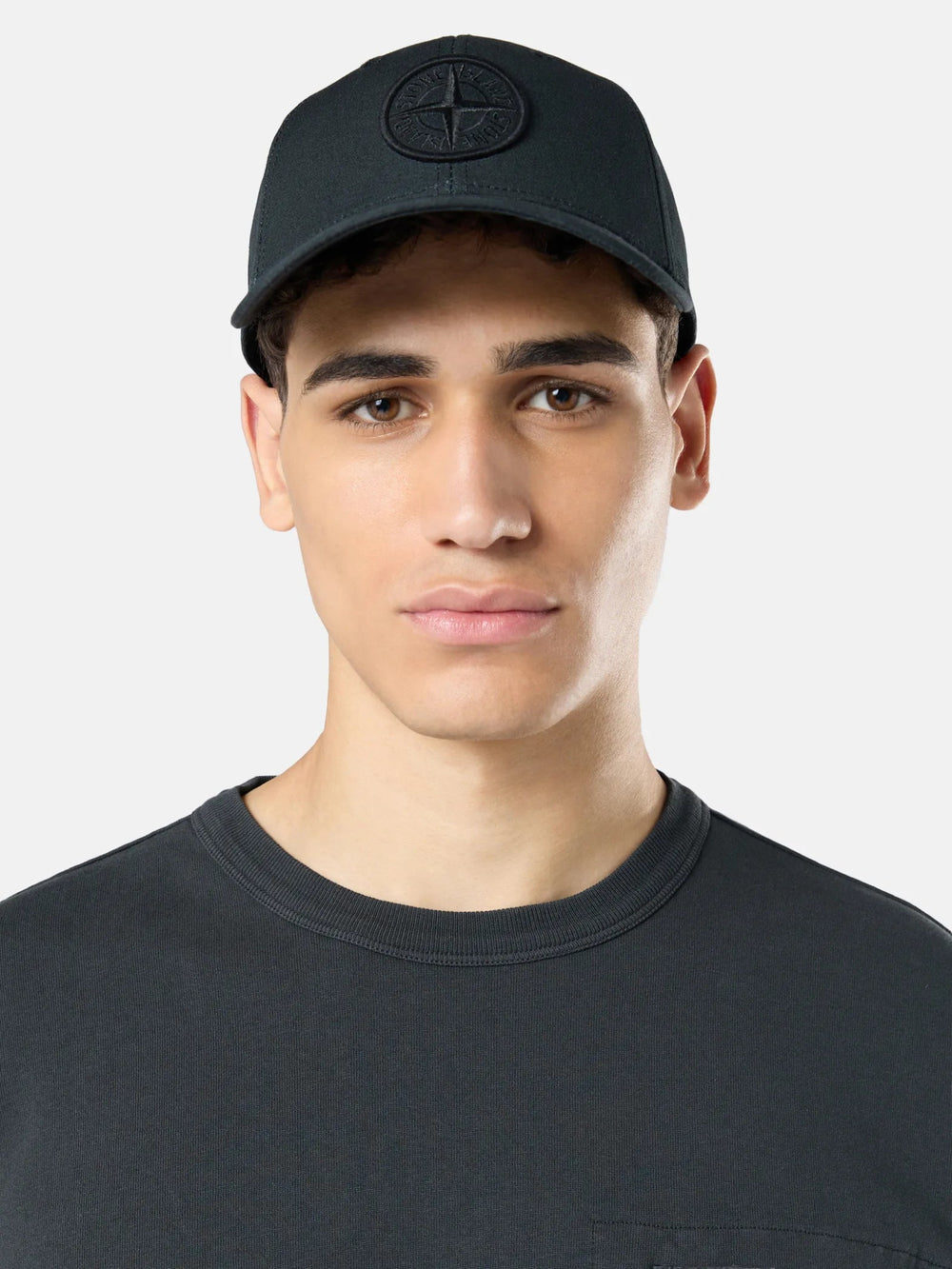 STONE ISLAND - Casquette avec broderie Compass et patte ajustable - Noir - Lothaire