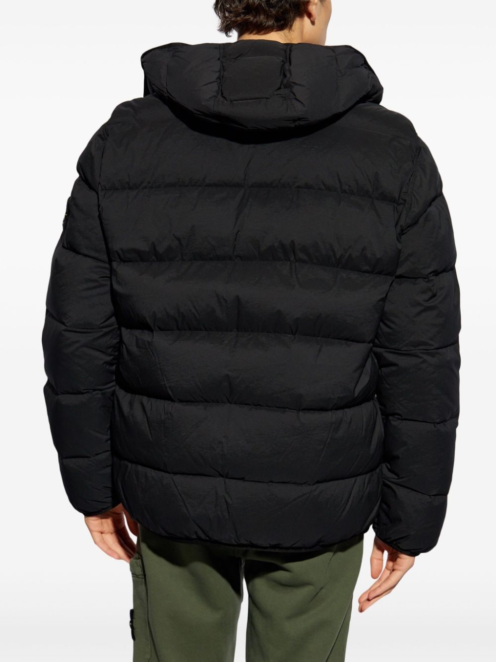 Stone Island doudoune à capuche noir - Lothaire