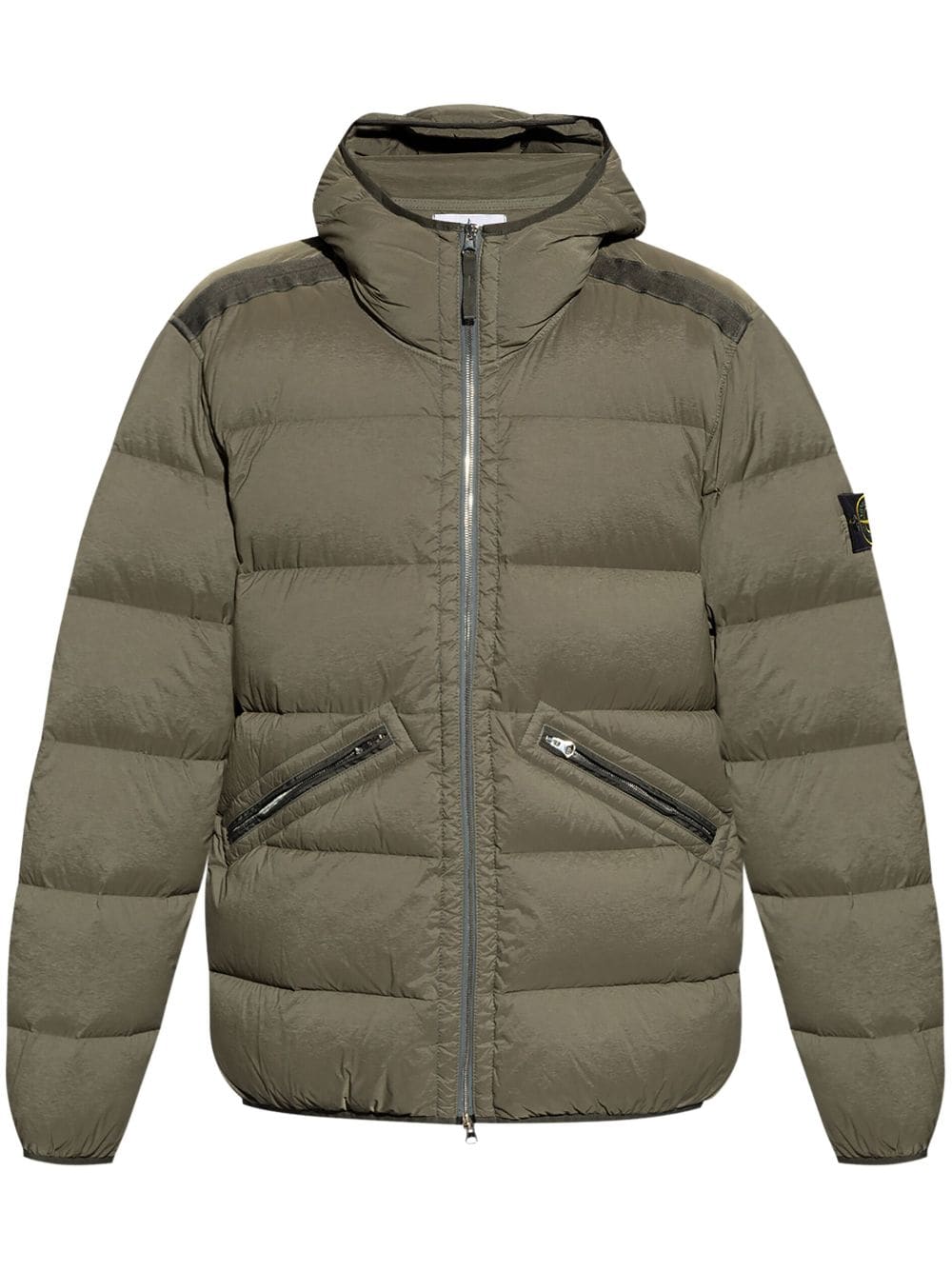 Stone Island doudoune à capuche vert musk - Lothaire