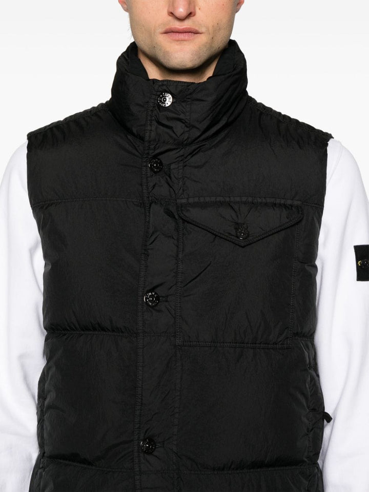 Stone Island gilet matelassé noir à motif Compass - Lothaire