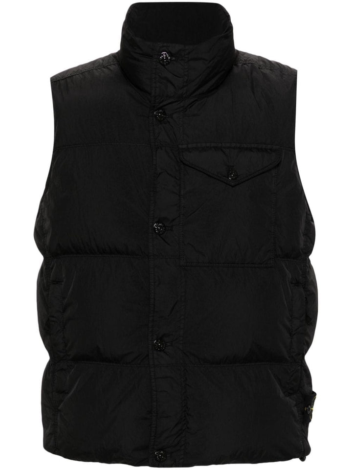 Stone Island gilet matelassé noir à motif Compass - Lothaire