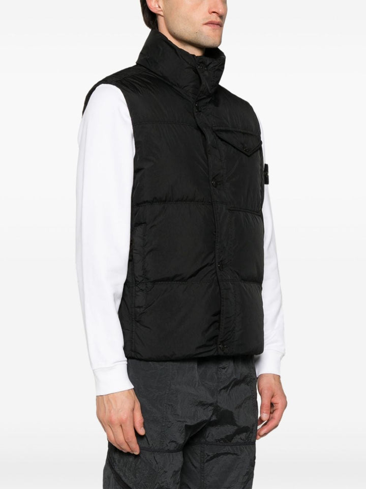 Stone Island gilet matelassé noir à motif Compass - Lothaire