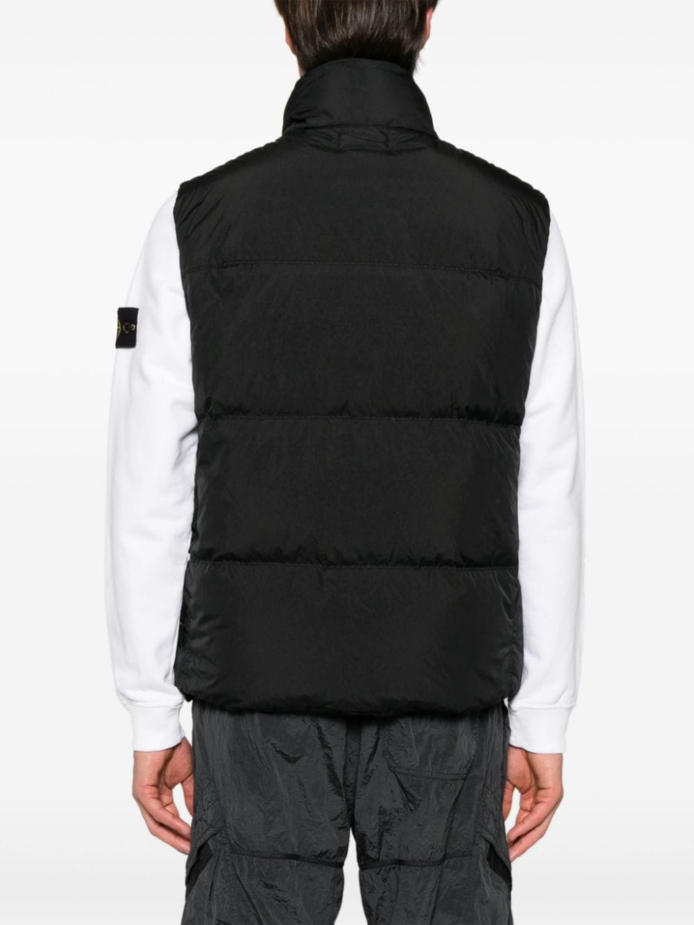 Stone Island gilet matelassé noir à motif Compass - Lothaire