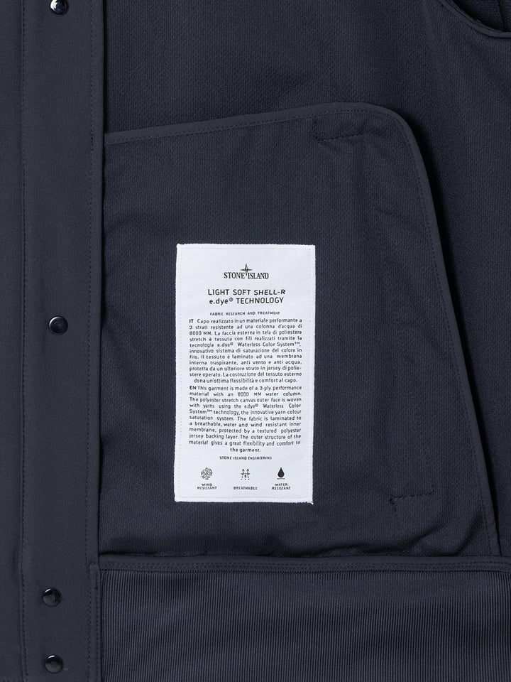 STONE ISLAND - LIGHT SOFT SHELL - R_e.dye® TECHNOLOGY, RECYCLED POLYESTER bleu - Lothaire