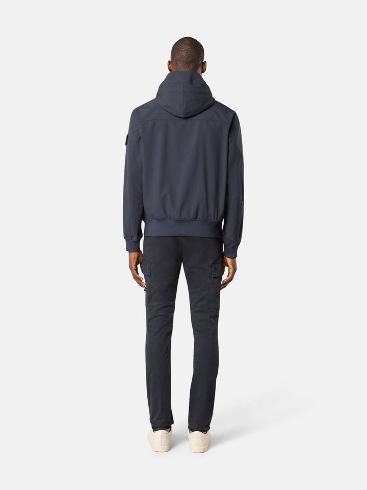 STONE ISLAND - LIGHT SOFT SHELL - R_e.dye® TECHNOLOGY, RECYCLED POLYESTER bleu - Lothaire