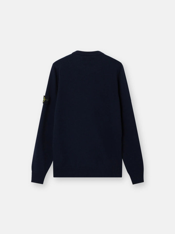 STONE ISLAND - Pull ras - du - cou avec détails en maille envers - Marine - Lothaire