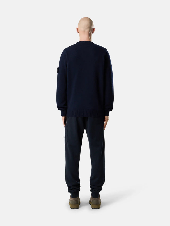 STONE ISLAND - Pull ras - du - cou avec détails en maille envers - Marine - Lothaire