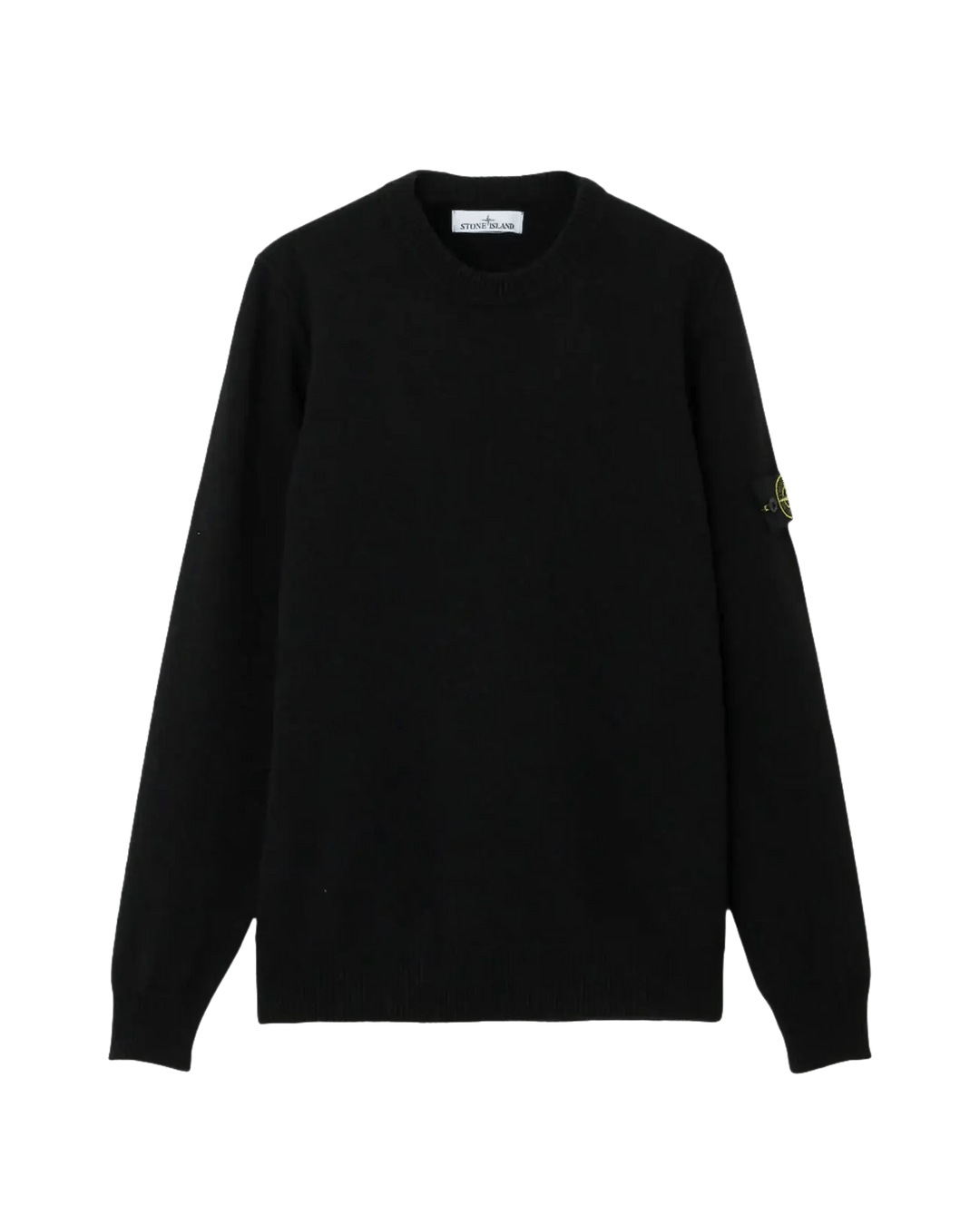 STONE ISLAND - Pull ras - du - cou avec détails en maille envers - Noir - Lothaire