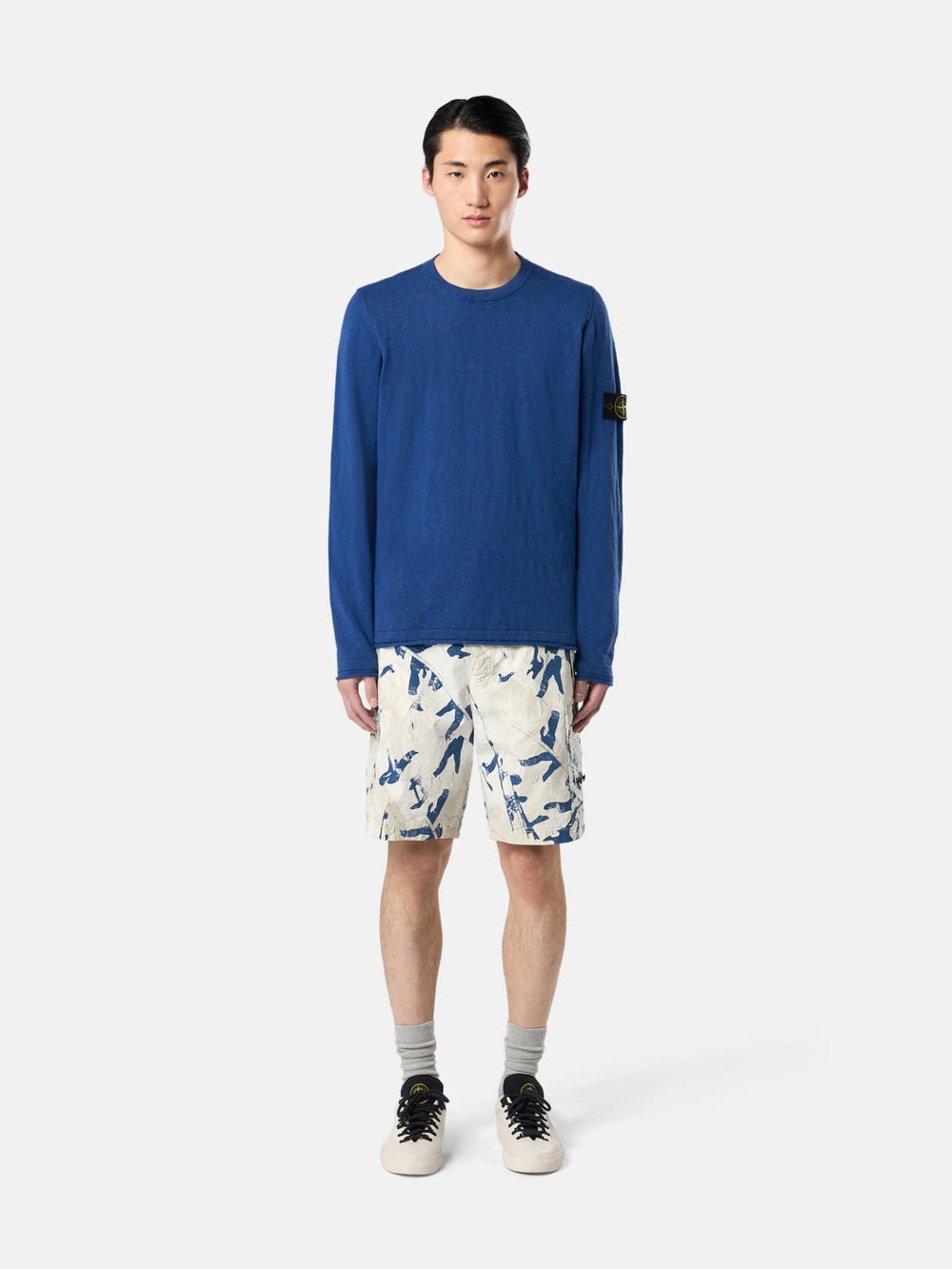 STONE ISLAND - Pull ras - du - cou avec finitions en petits rouleaux Bleu - Lothaire