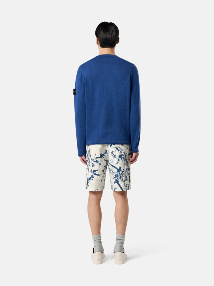 STONE ISLAND - Pull ras - du - cou avec finitions en petits rouleaux Bleu - Lothaire