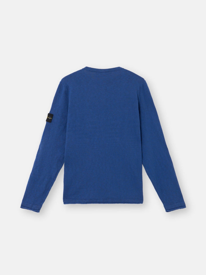 STONE ISLAND - Pull ras - du - cou avec finitions en petits rouleaux Bleu - Lothaire