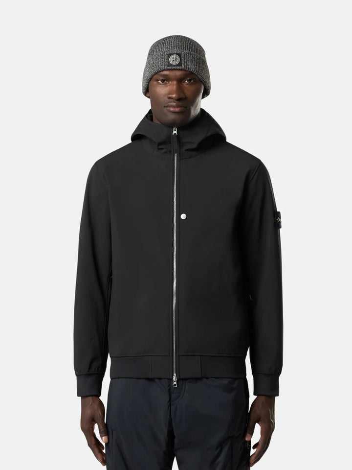 STONE ISLAND - Q100004 SOFT SHELL - R_e.dye® TECHNOLOGY Noir - Lothaire