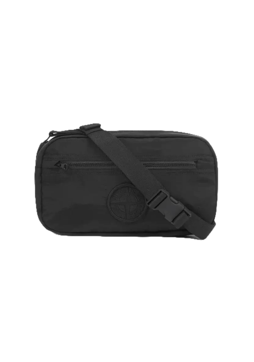 STONE ISLAND - Sac banane rembourré et zippé à poches Noir - Lothaire
