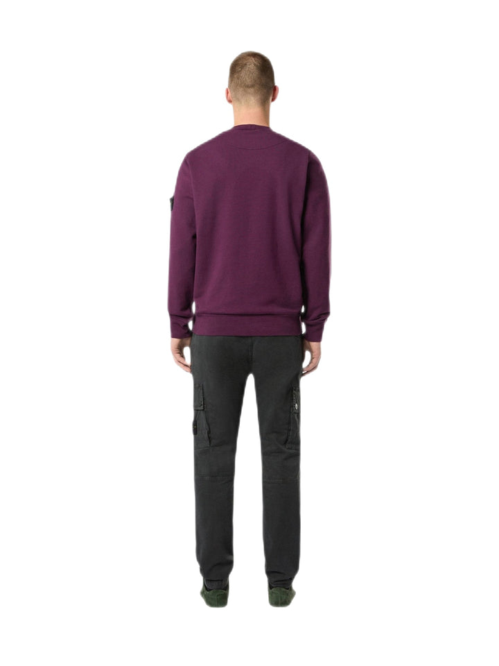 STONE ISLAND - Sweat col rond rouge bordeaux - Lothaire