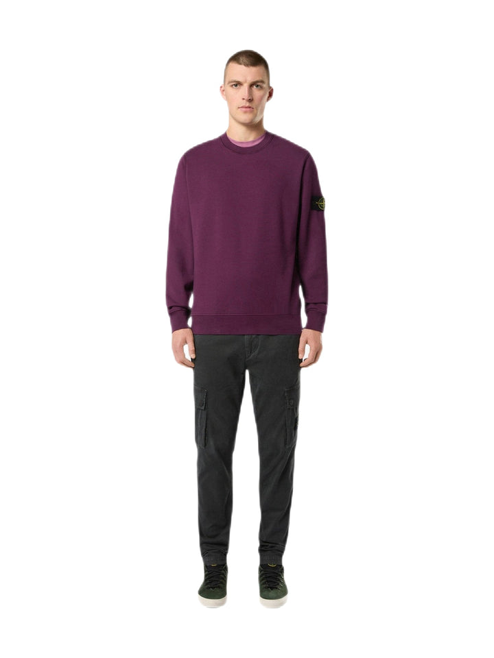 STONE ISLAND - Sweat col rond rouge bordeaux - Lothaire