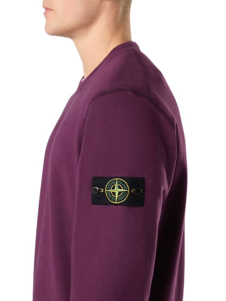 STONE ISLAND - Sweat col rond rouge bordeaux - Lothaire