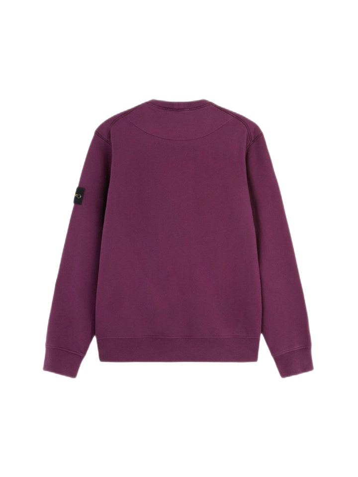 STONE ISLAND - Sweat col rond rouge bordeaux - Lothaire