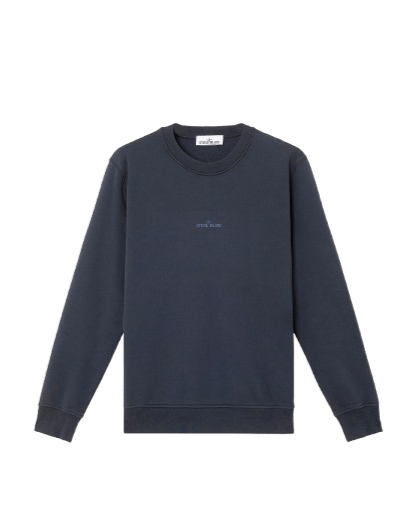 STONE ISLAND - Sweat-shirt ras - du - cou avec imprimé « Institutional Five » Bleu marine - Lothaire