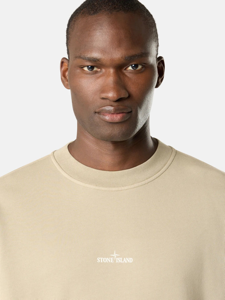 STONE ISLAND - Sweat-shirt ras - du - cou coupe oversize avec imprimé « Industrial Four » Desert - Lothaire