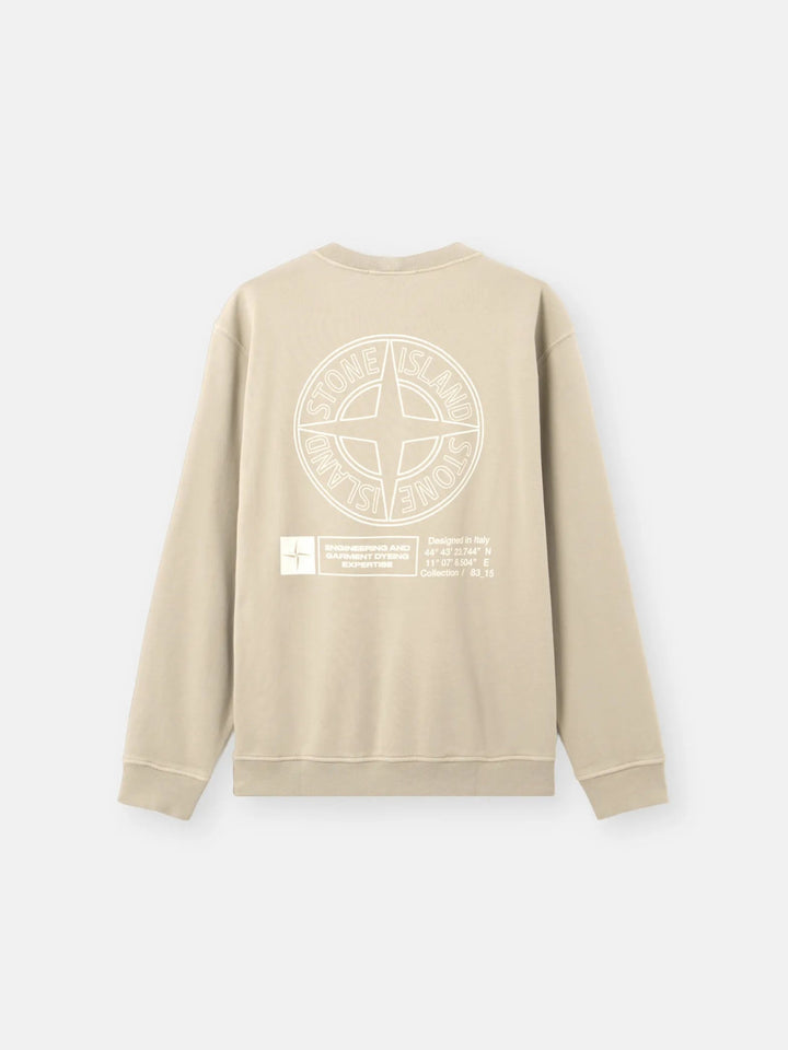 STONE ISLAND - Sweat-shirt ras - du - cou coupe oversize avec imprimé « Industrial Four » Desert - Lothaire