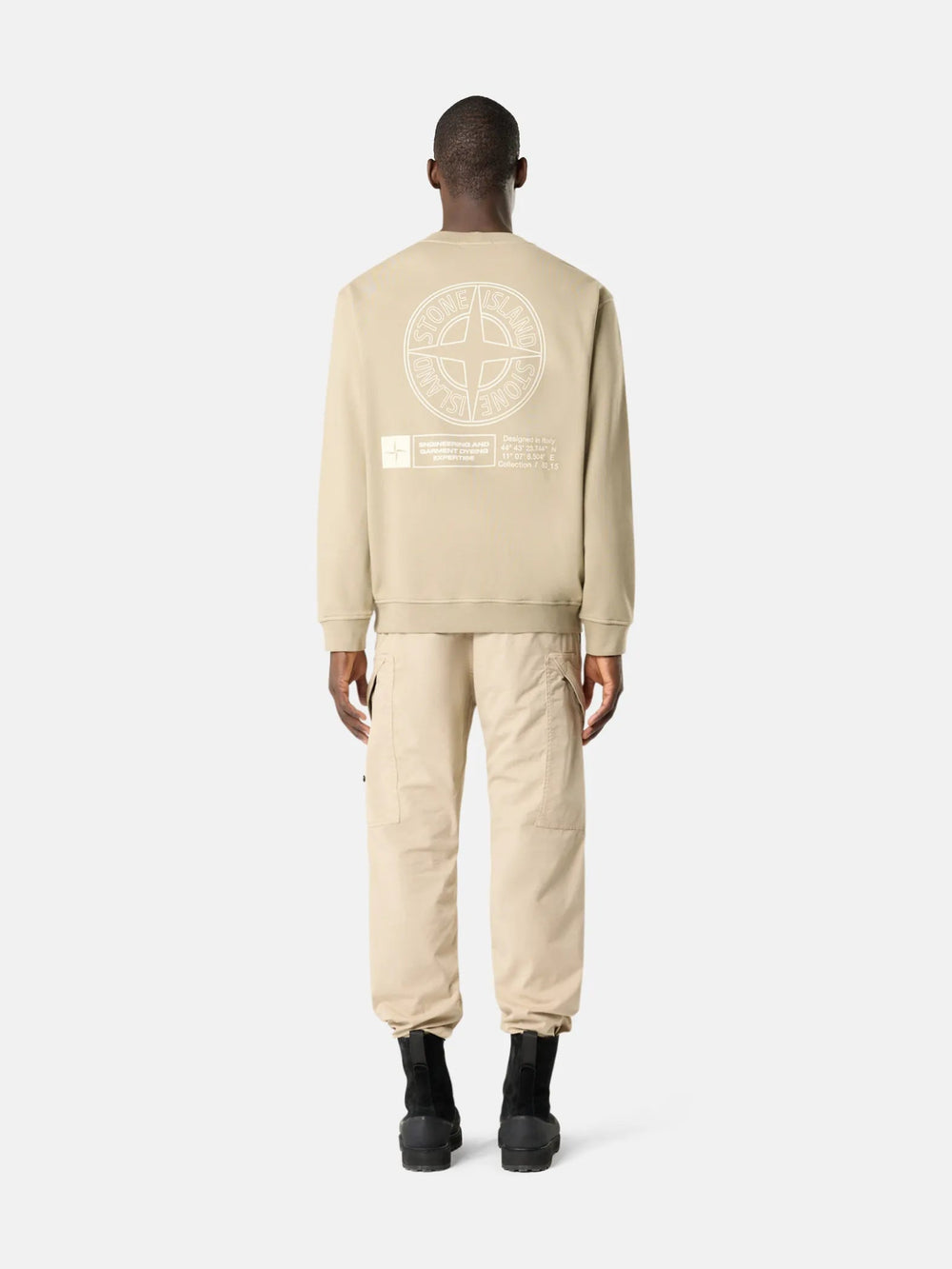 STONE ISLAND - Sweat-shirt ras - du - cou coupe oversize avec imprimé « Industrial Four » Desert - Lothaire