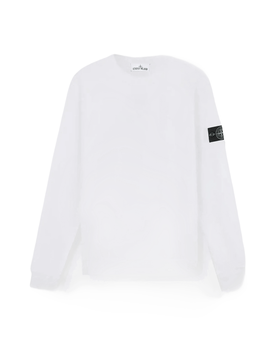 STONE ISLAND - Sweat-shirt ras - du - cou coupe regular à poignets élastiqués Blanc - Lothaire