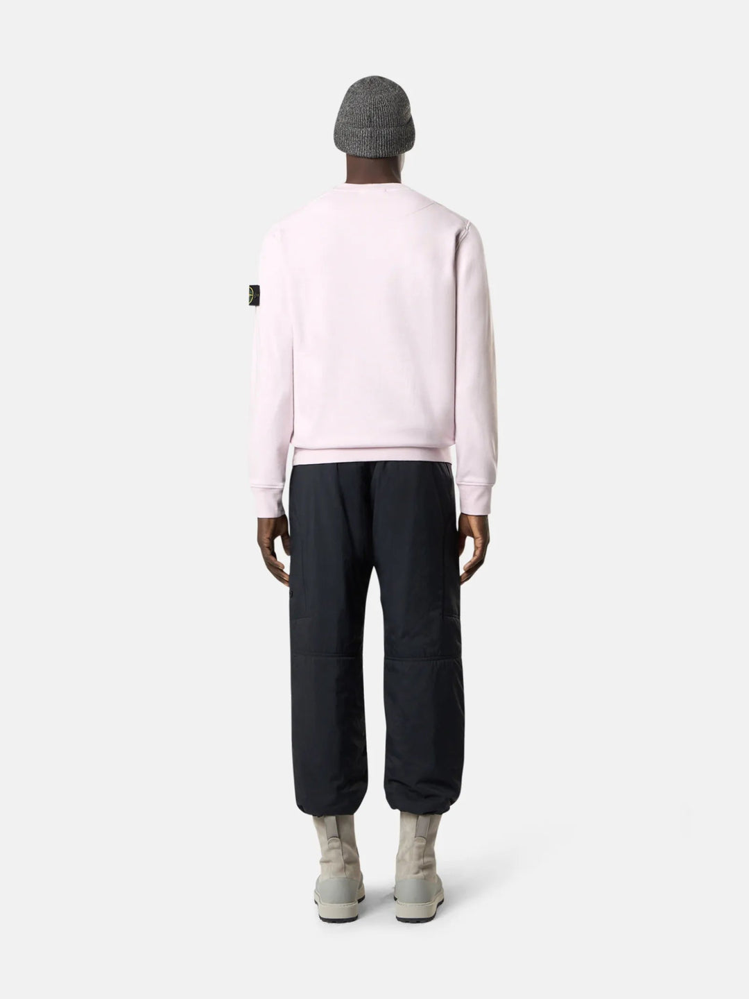 STONE ISLAND - Sweatshirt 6100060 ORGANIC COTTON FLEECE Rose - Lothaire