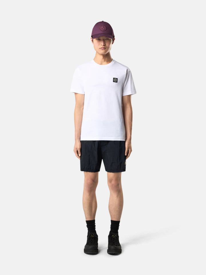 STONE ISLAND - T-shirt coupe slim à manches courtes avec écusson Compass Blanc - Lothaire