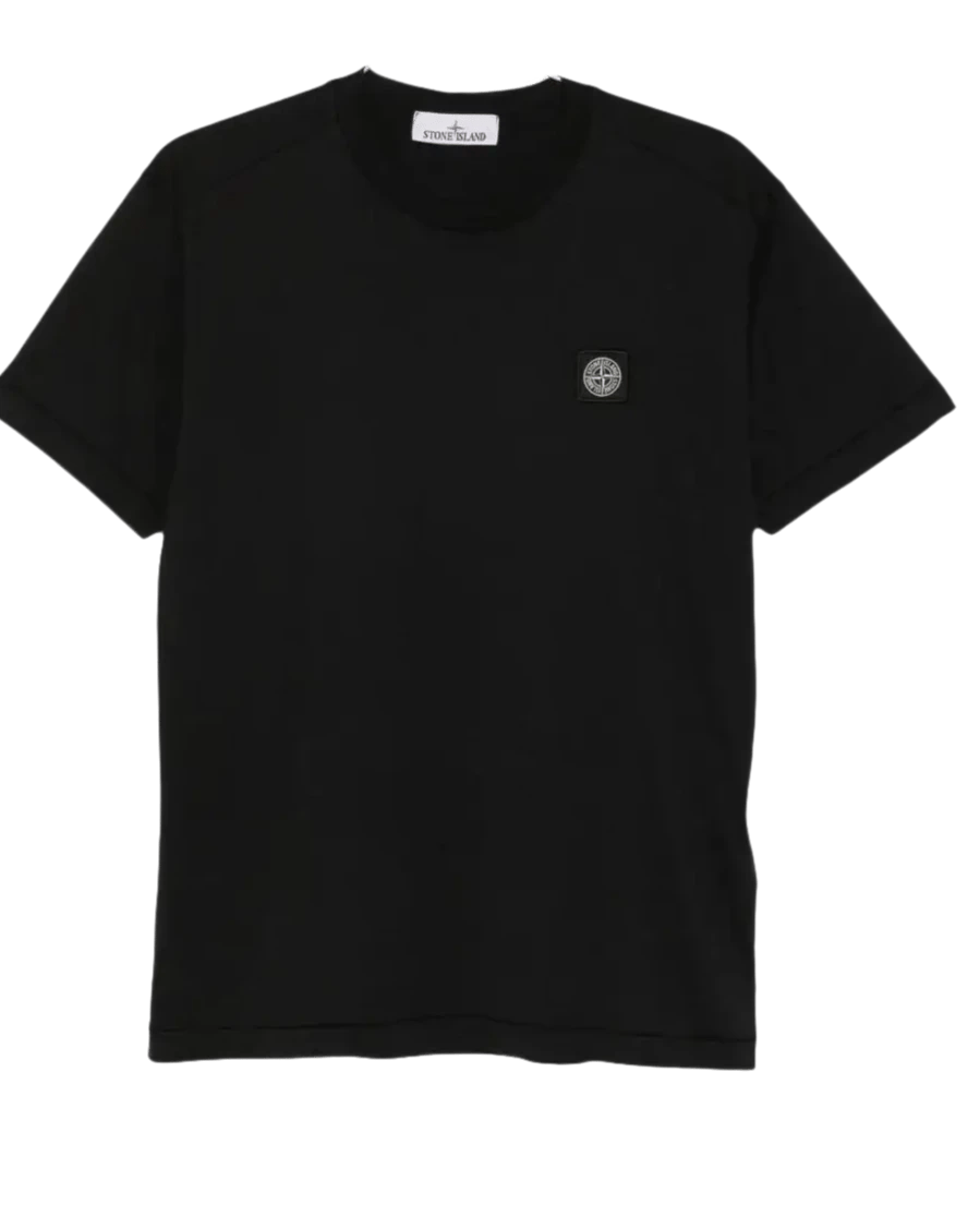 STONE ISLAND - T-shirt en Coton Noir - Lothaire