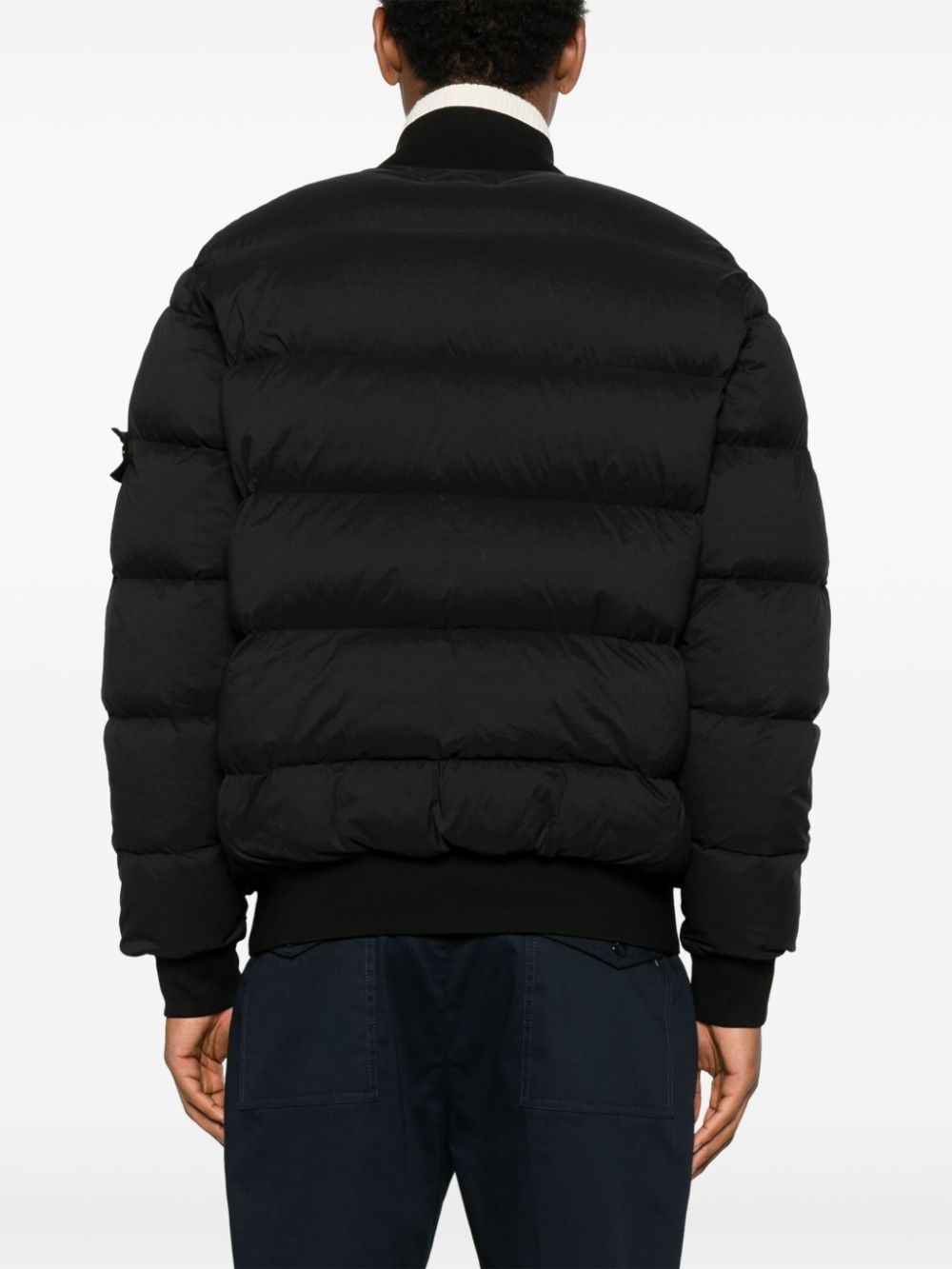 Stone Island veste matelassée noire à patch Compass - Lothaire