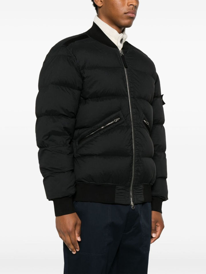 Stone Island veste matelassée noire à patch Compass - Lothaire