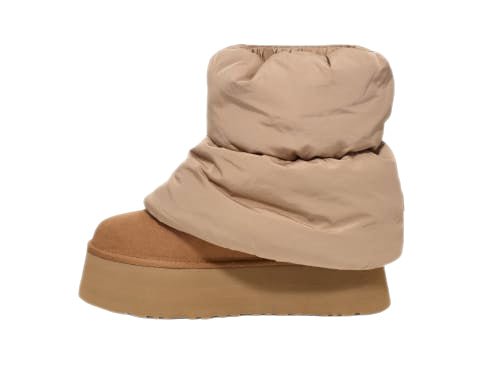 UGG - Bottes matelassées Classic Mini dipper marron / beige - Lothaire