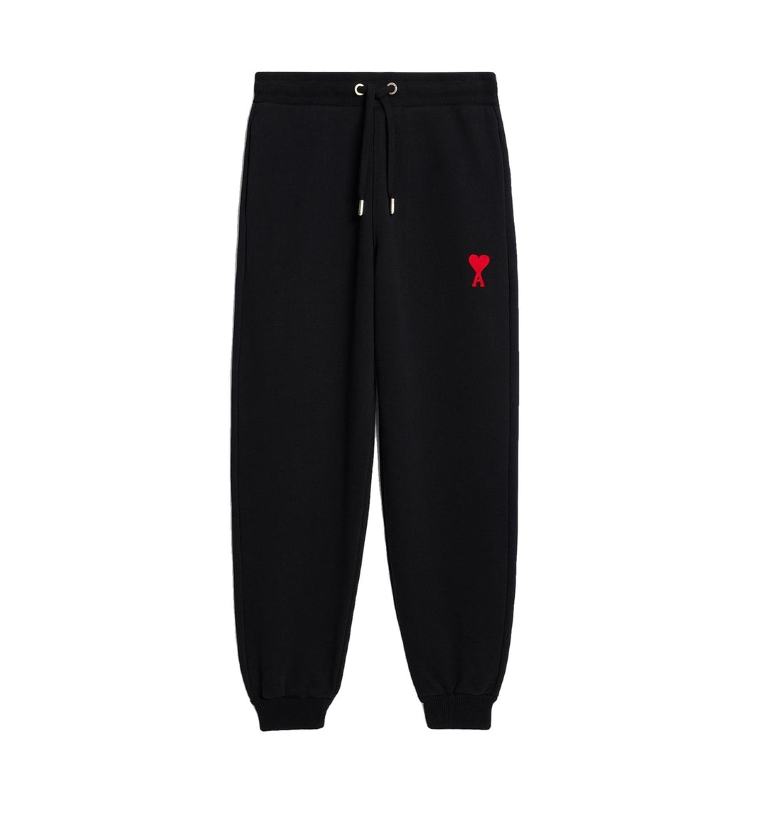 AMI Paris Pantalon Jogging Black à logo brodé - Lothaire
