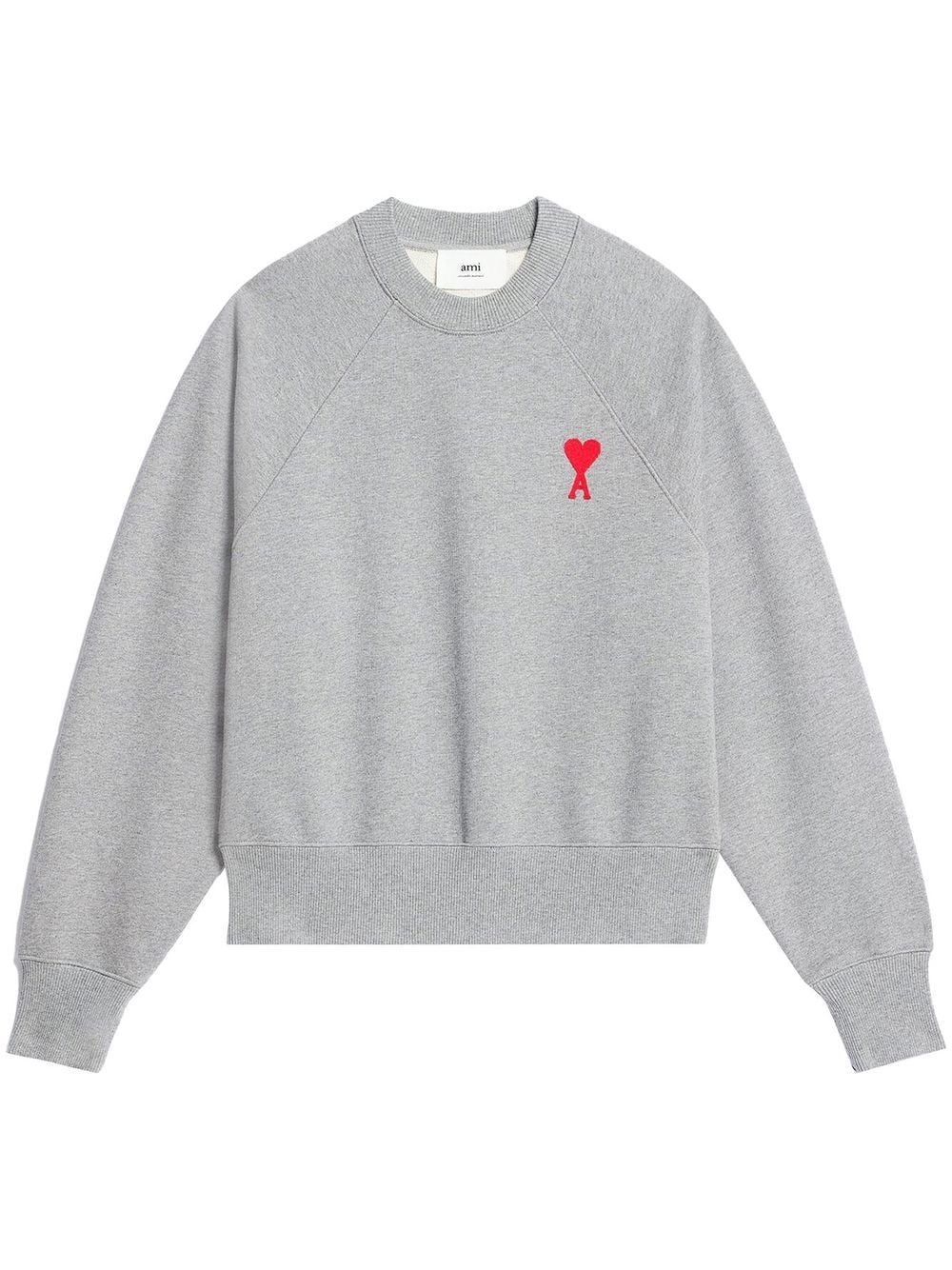AMI Paris - Sweat gris Broderie Ami De Cœur - Lothaire