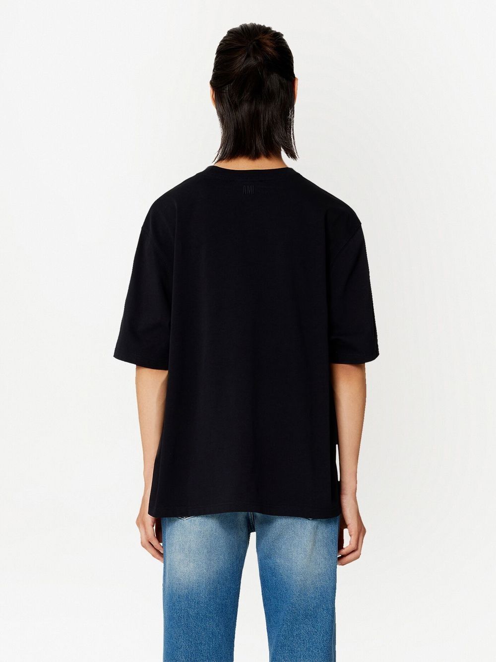 AMI Paris - T-Shirt Black Ami De Coeur - Lothaire