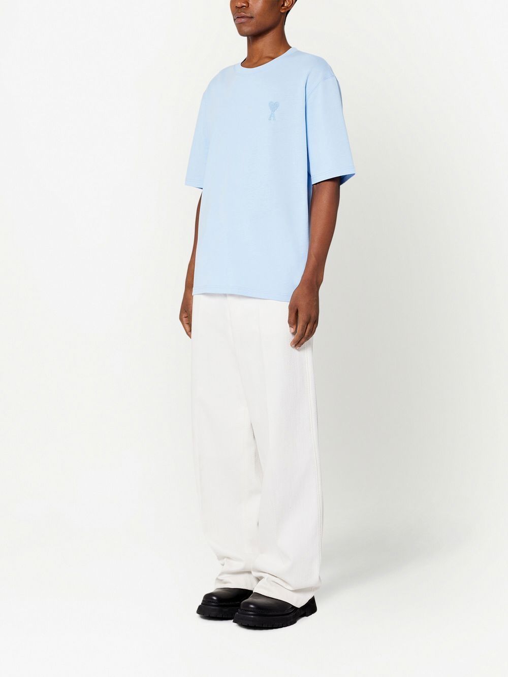 AMI Paris - T-Shirt Bleu Ami De Coeur - Lothaire