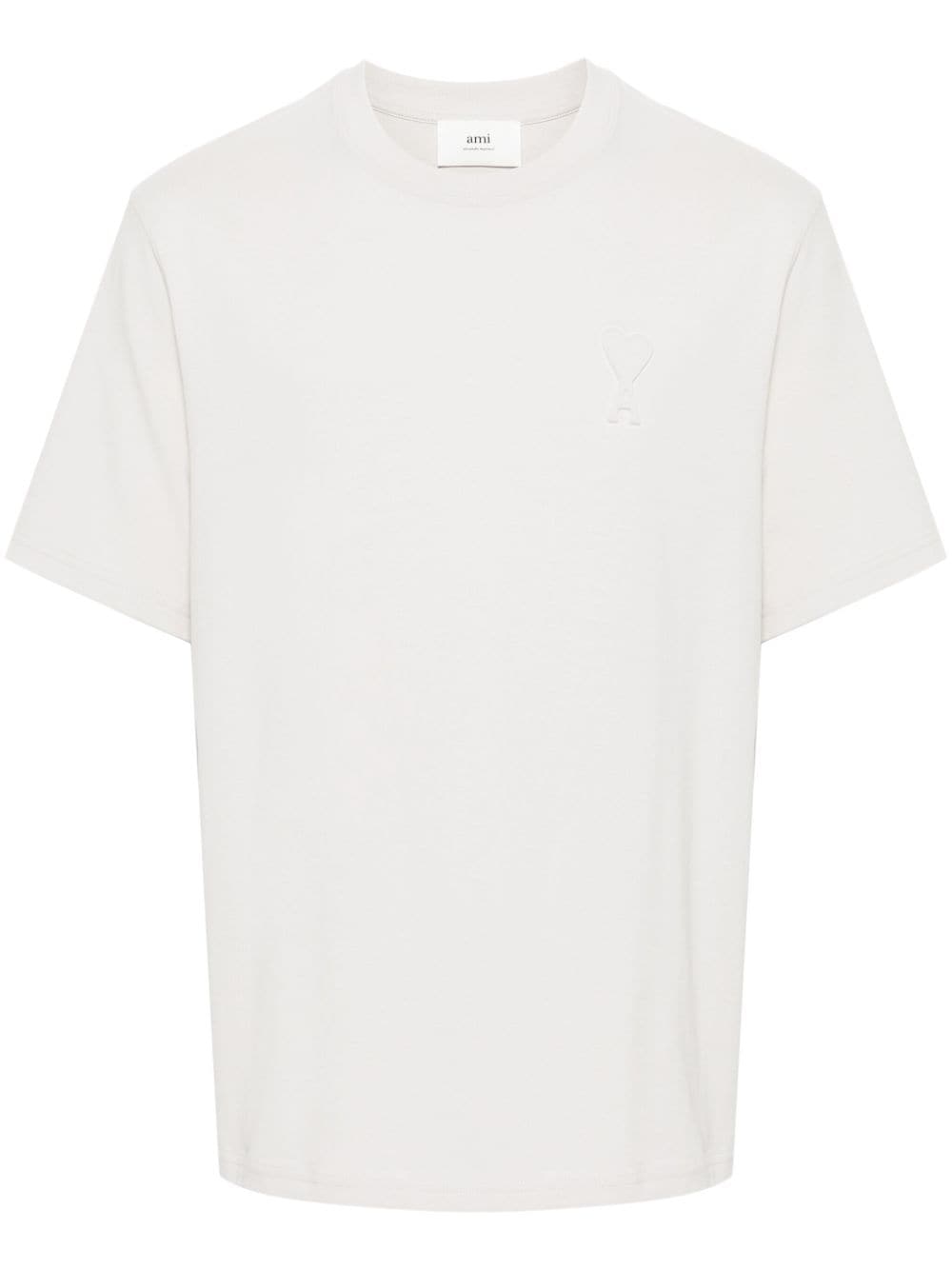 AMI Paris - T-shirt crème en coton à logo - Lothaire