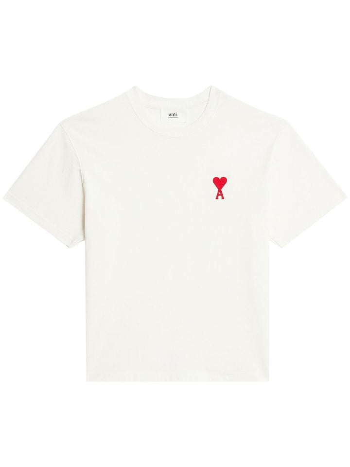 AMI Paris - T-Shirt White Ami De Coeur - Lothaire