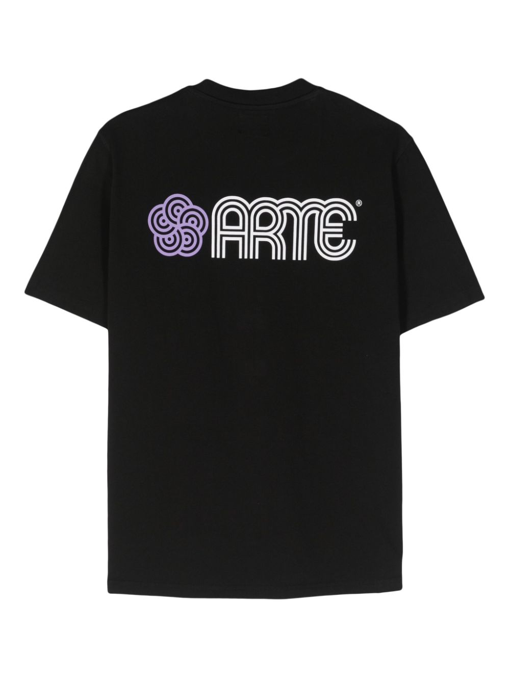 Arte - T-shirt black Teo Circle Flower - Lothaire