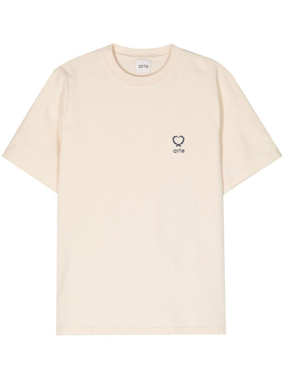 Arte - T-shirt crème Heart en coton - Lothaire