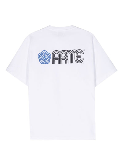 Arte - T-shirt white à imprimé Teo Circle Flower - Lothaire