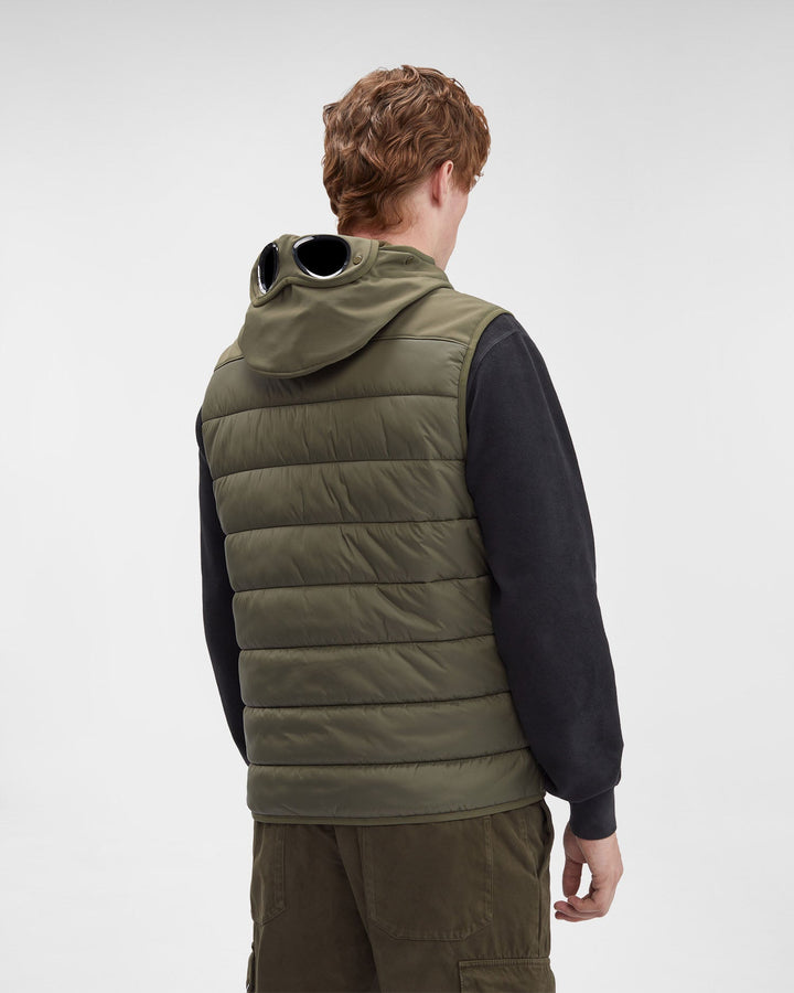 C.P. COMPANY Shell-R Mixed Goggle Gilet Ivy Green - Lothaire