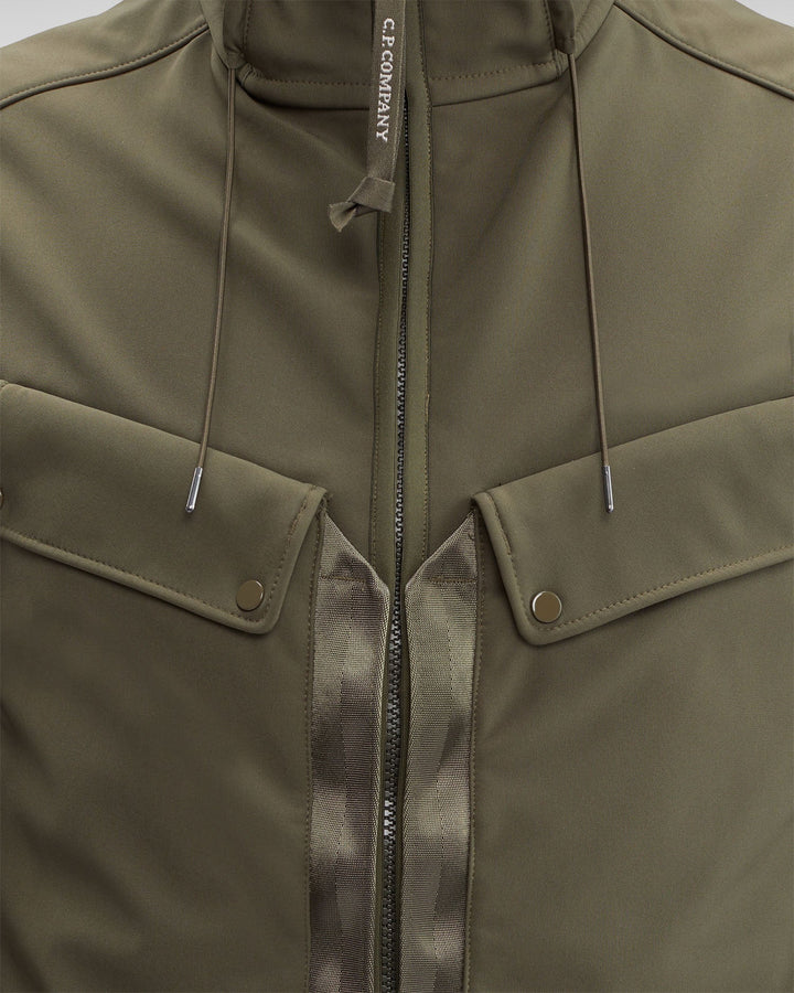 C.P. COMPANY Shell-R Mixed Goggle Gilet Ivy Green - Lothaire