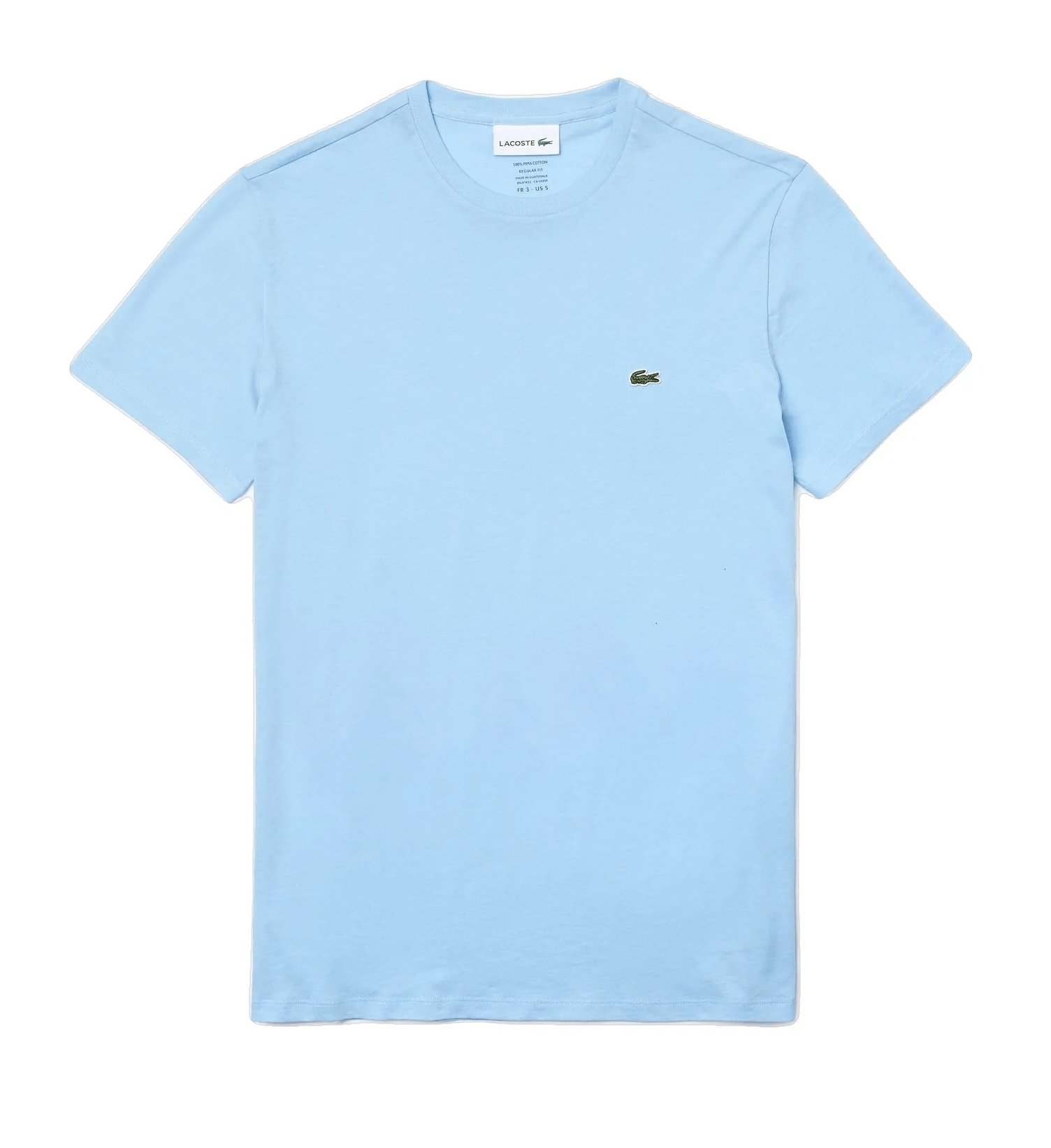 Lacoste T shirt Bleu ciel pima uni