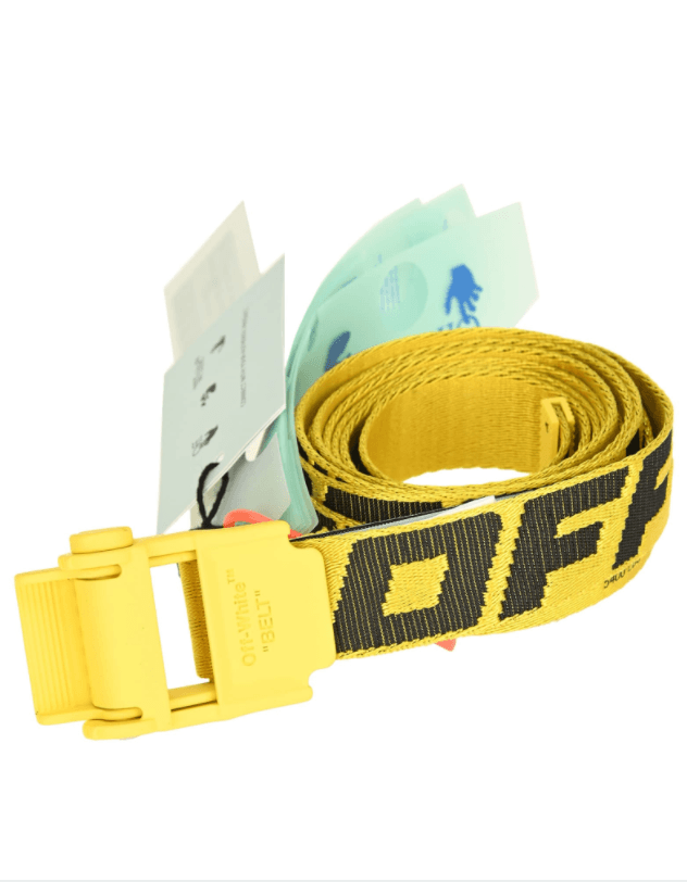 Ceinture jaune top off white