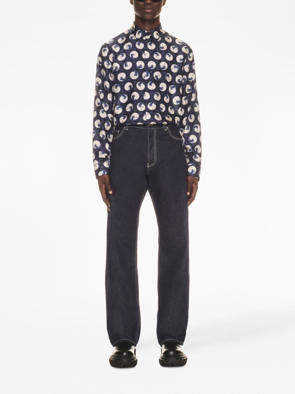 Off-white Jean droit à taille mi-haute - Lothaire