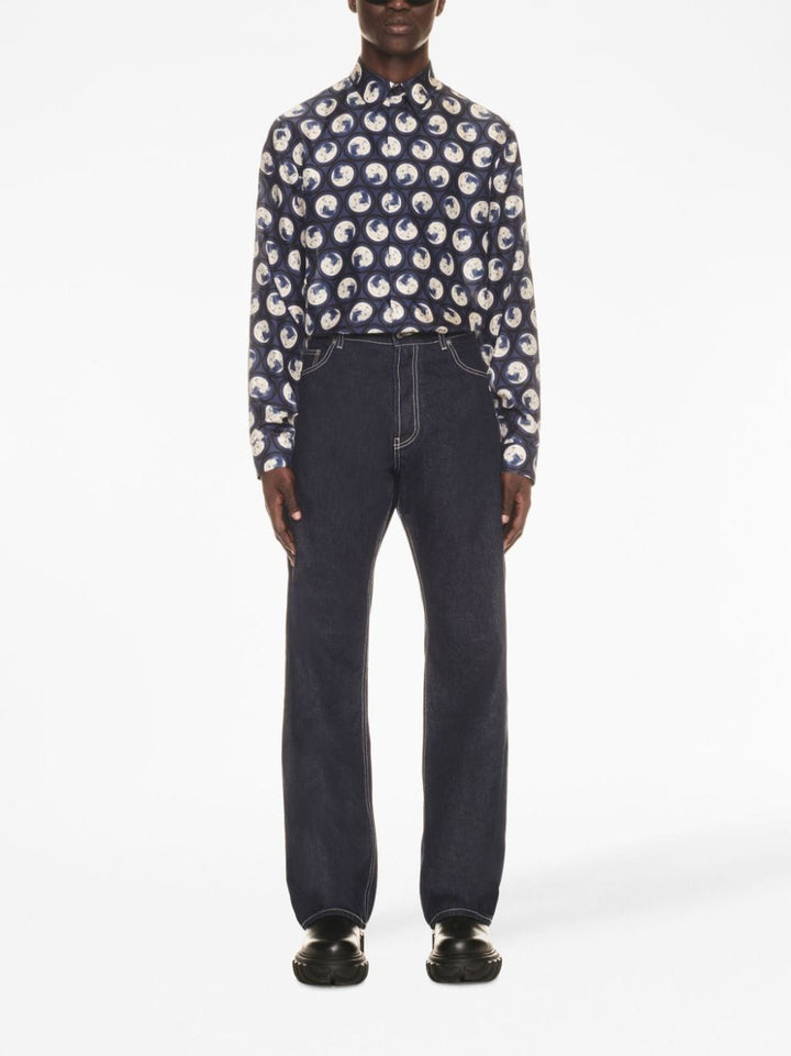 Off-white Jean droit à taille mi-haute - Lothaire