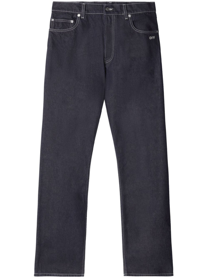 Off-white Jean droit à taille mi-haute - Lothaire