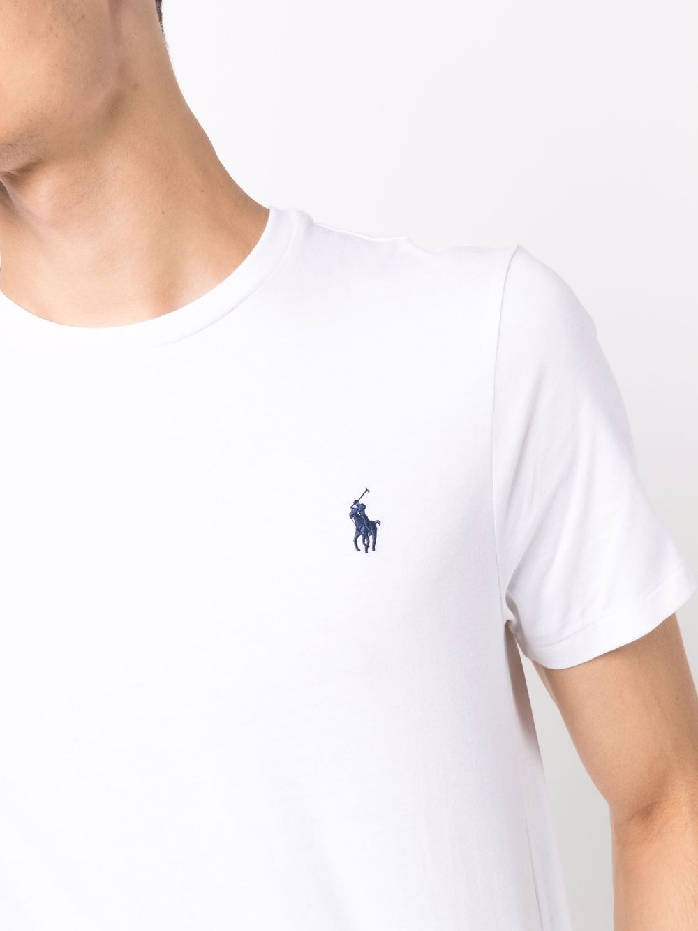 Polo Ralph Lauren - T-shirt ajusté à col rond en jersey - Lothaire boutiques